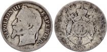 France 2 Francs Napoleon III - 1866 BB Strasbourg