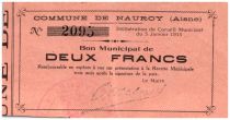 France 2 Francs Nauroy City - 1915