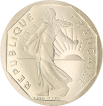 France 2 Francs Proof Sower 1996