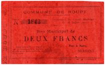 France 2 Francs Roupy City - 1915