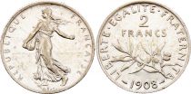 France 2 Francs Semeuse - 1908 - Argent