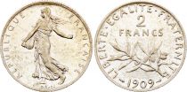 France 2 Francs Semeuse - 1909 - Argent