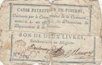 France 2 livres  - Vienne - Poitiers - 1791