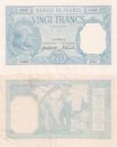 France 2 Proof of 20 Francs Bayard unifaces - without watermark