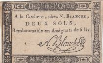 France 2 sols - Orne - La Cochère - N. Blanche - Non retrouvé au Kolsky - 1792