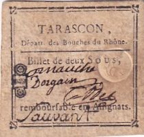 France 2 Sous - Bouches du Rhône - Tarascon - 1792