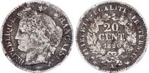 France 20 Centimes Ceres - 1850 A Paris Silver