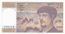 France 20 Francs  - Debussy - 1986 -  Serial E.016