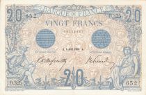 France 20 Francs - Blue - 06-04-1906 - Serial O.325