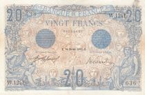 France 20 Francs - Blue - 20-02-1912 - Serial W.1241