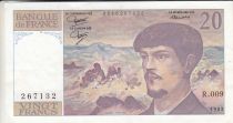 France 20 Francs - Debussy  - 1982 - Serial R.009