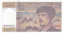 France 20 Francs - Debussy  - 1993 - Serial O.044