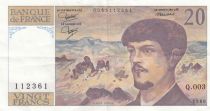 France 20 Francs - Debussy - 1980 - Serial Q.003 - P.151