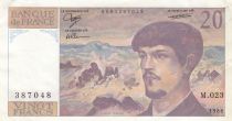 France 20 Francs - Debussy - 1988 - Serial M.023