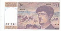 France 20 Francs - Debussy - 1989 - Serial Y.024