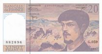 France 20 Francs - Debussy - 1997 - Serial G.059