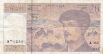 France 20 Francs - Debussy - Serial J.064 - 1997 - UNC - P.151