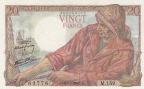 France 20 Francs - Fisher - 09-01-1947 - Serial  M.159