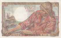 France 20 Francs - Fisher - 10-02-1944 - Serial H.118