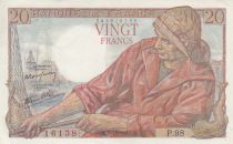 France 20 Francs - fisherman - 07-10-1943 - Serial P.98