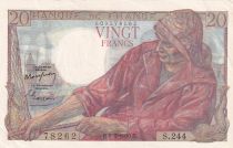 France 20 Francs - Fisherman - 09-02-1950  - Serial S.244 - P.100