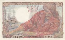 France 20 Francs - fisherman - 10-03-1949 - Serial H.195