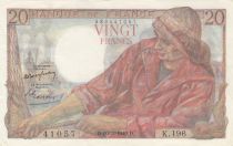 France 20 Francs - fisherman - 10-03-1949 - Serial K.196