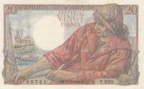 France 20 Francs - fisherman - 19-05-1949 - Serial T.220