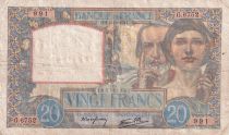 France 20 Francs - Science and Industry - 04-12-1941 - Serial G.6752 - P.92