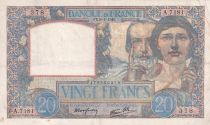 France 20 Francs - Science and industry - 08-01-1942 - Serial A.7181