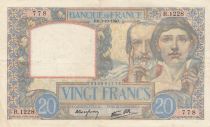 France 20 Francs - Science and work - 03-10-1940 - Serial R.1228