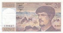 France 20 Francs Debussy - 1983 - Serial O.011