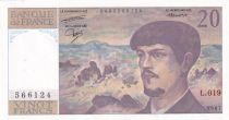 France 20 Francs Debussy - 1987 - Serial L.019