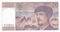 France 20 Francs Debussy - 1987 - Serial W.013