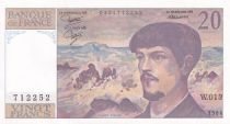 France 20 Francs Debussy - 1987 - Serial W.013