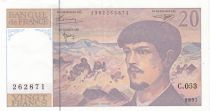 France 20 Francs Debussy - 1997 - Serial C.053