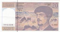 France 20 Francs Debussy - 1997 - Serial U.060