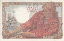 France 20 Francs fisherman - 10-03-1949 - Serial E.216