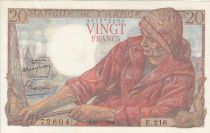 France 20 Francs fisherman - 10-03-1949 - Serial E.216