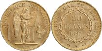 France 20 Francs Gold Genius - 1897 A Paris