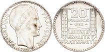 France 20 Francs Marian with laureate head -1933 Silver