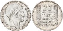 France 20 Francs Marian with laureate head -1938 Silver