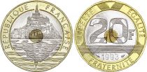 France 20 Francs Mont Saint-Michel - 1993 - Frappe médaille