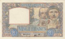 France 20 Francs Science and Labour - 04-12-1941 - Serial C.6722