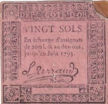 France 20 Sols - Côte d\'Or - Ville de Beaune - 1792