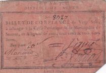 France 20 Sols - Maine et loire - District de Saumur - Août 1791