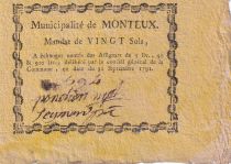 France 20 sols - Municipality of Monteux - Vaucluse - n°594