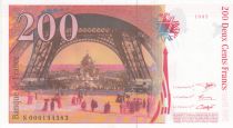 France 200 Francs - Gustave Eiffel - Eiffel Tower - 1995 - Serial N.000