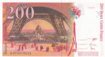 France 200 Francs - Gustave Eiffel - Tour Eiffel - 1999 - Serial D.074