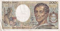 France 200 Francs - Montesquieu - 1981 - Serial U.006